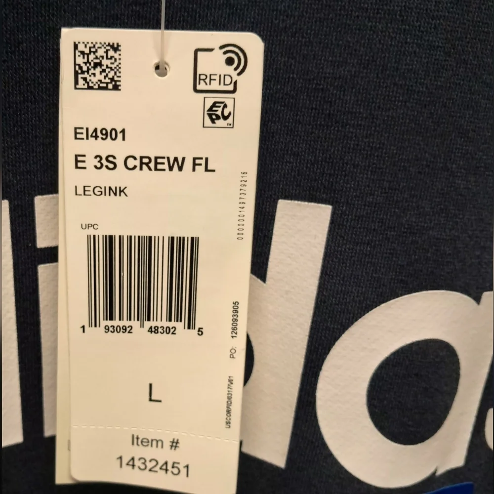 Adidas Crew Neck Sweatshirt NWT Size L